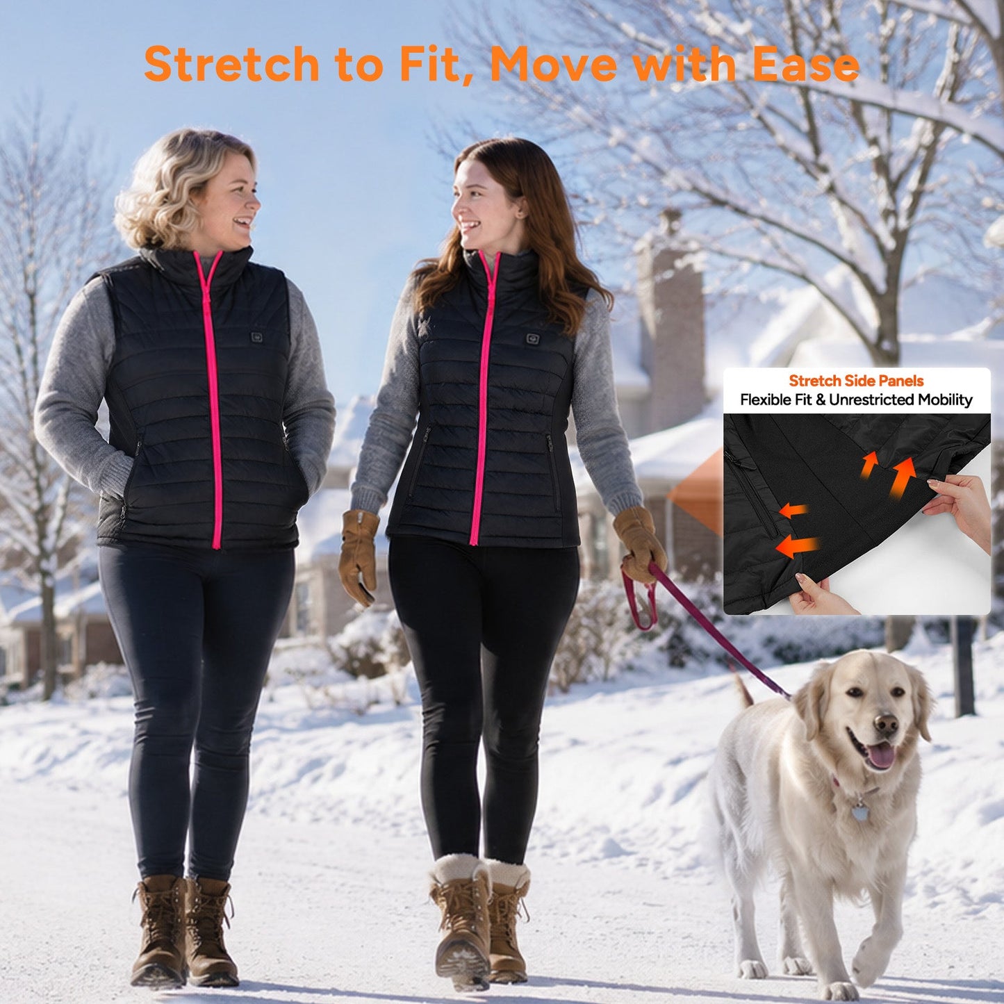 Heated Vest for Women with Six Zone Heat and Three Temperature Settings