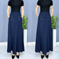 Wide Leg Pants with Pleated Front and Elastic Waistband, Wrinkle Resistant Cotton Blend