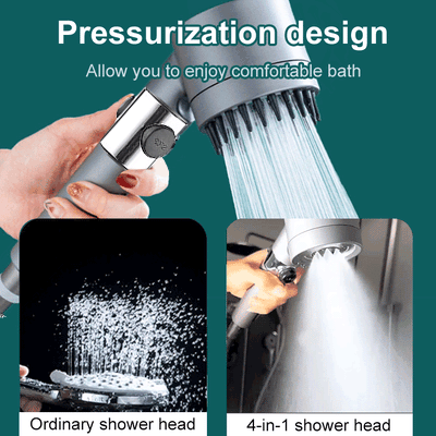 High Pressure Showerhead with Micro Hole Design and Nine Layer Filter, Pause Button