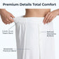 Wide Leg Pants with Pleated Front and Elastic Waistband, Wrinkle Resistant Cotton Blend