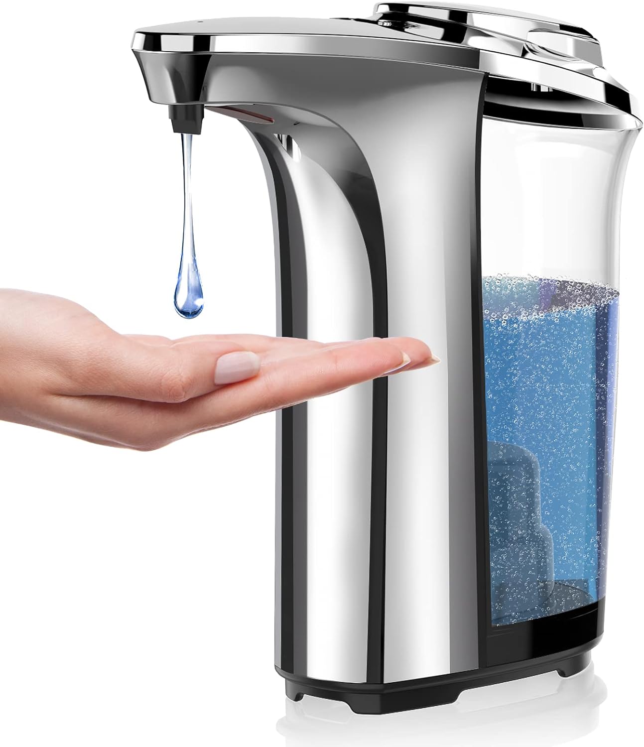 Touchless Soap Dispenser with Motion Sensor and Adjustable Soap Settings for Kitchen