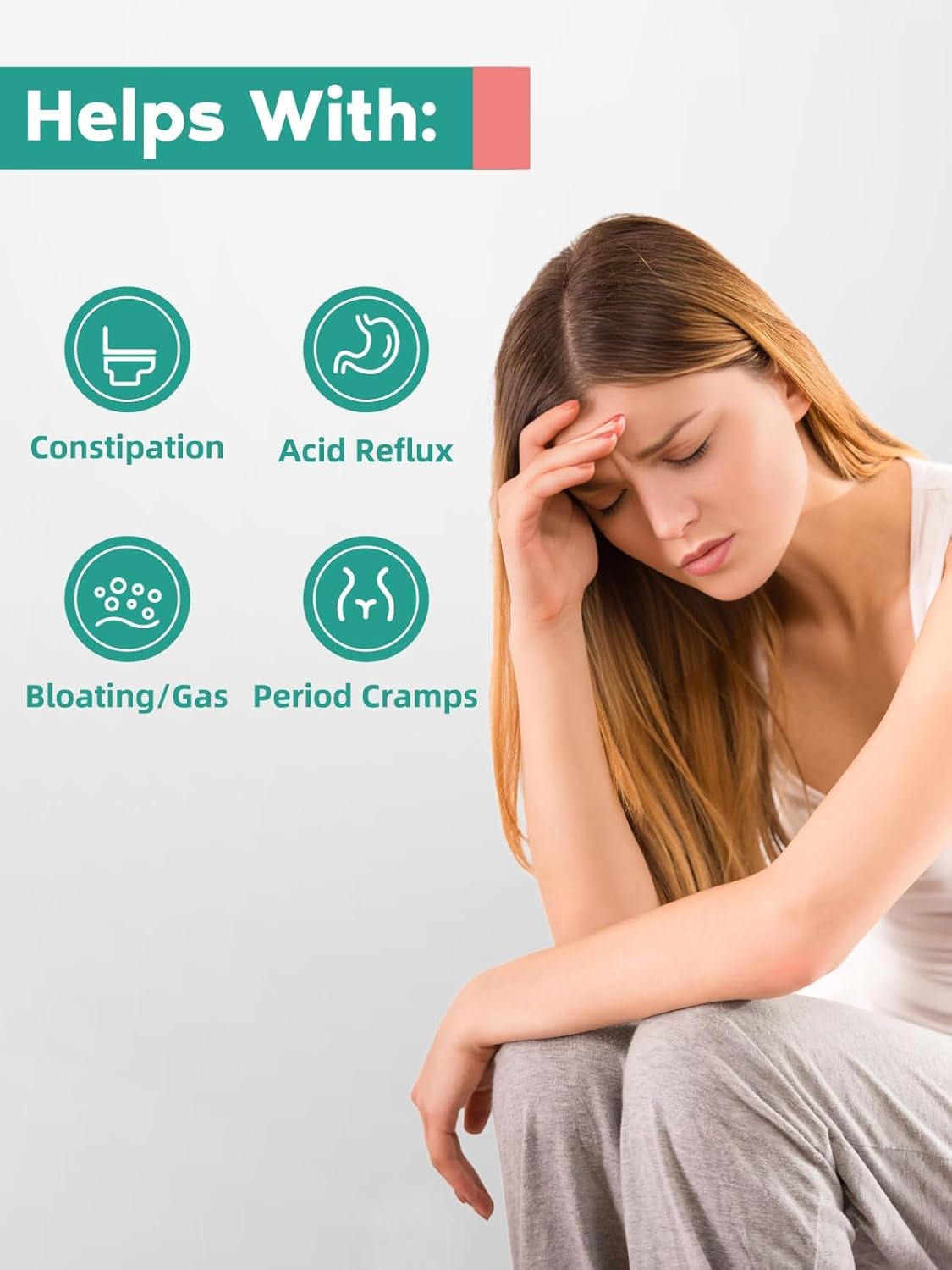 Abdominal Massager with Dual Rotating Heads and Heat Function, 9.8 Inch Width