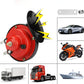 Dual-Tone Vehicle Horn with Universal Bracket and Wiring Harness, Weather Resistant 12V