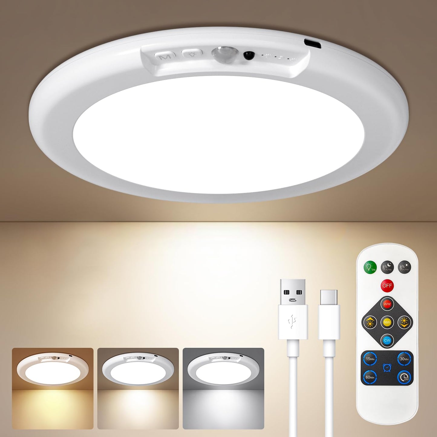 Wireless Magnetic Motion Sensor Light, Infrared LED Light for Hallways, Entryways, Closets and Balconies