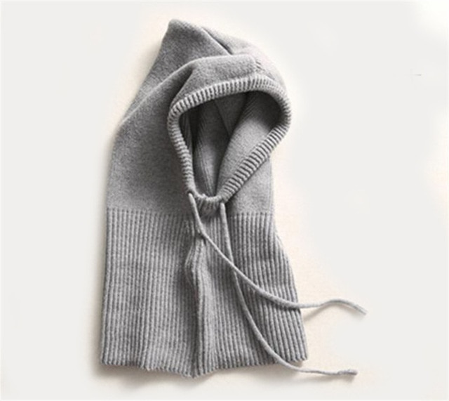 Cashmere Hooded Hat with Adjustable Drawstring and Packable Lightweight Design