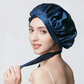 Silk Bonnet with Adjustable Strap and Double Layer Construction for Hair Protection