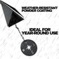 Triangular Wind Bell with Compass Windcatcher and Three Tone Design, 20 Inch