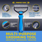 Undercoat Removal Brush with Rounded Steel Teeth for Medium to Long Fur
