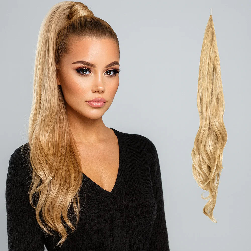 Ponytail Extension with Clip Attachment and Invisible Hairpins, Storage Bag Included