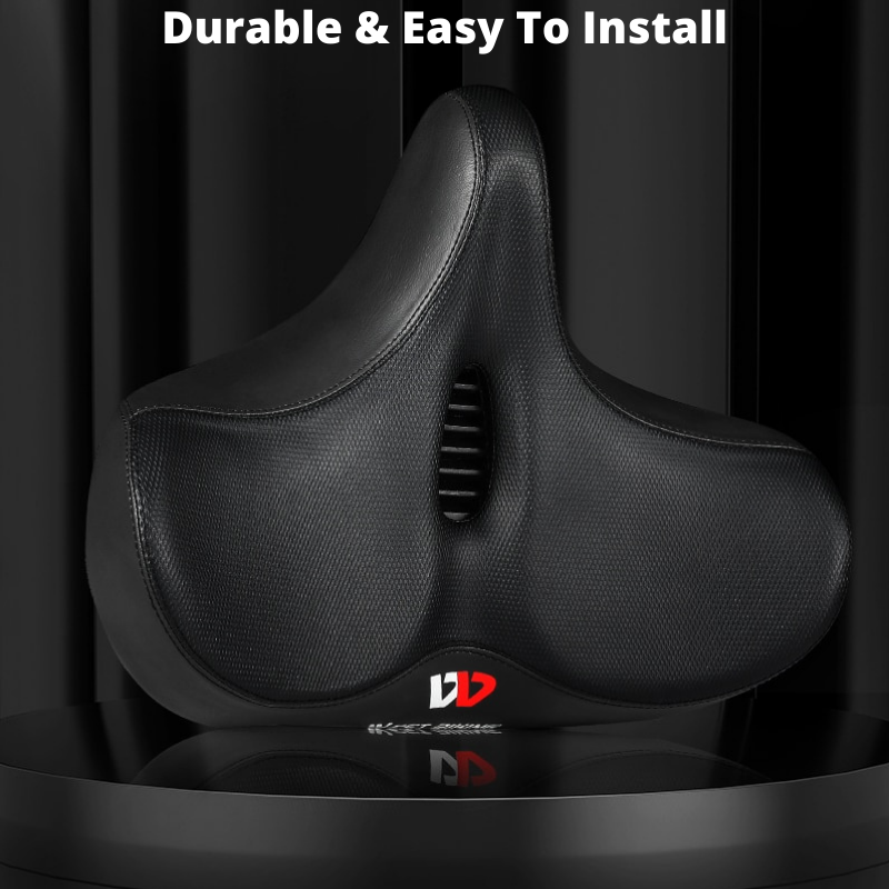 Oversized Bike Saddle with Dual Spring Suspension and Ventilated Foam Cushion