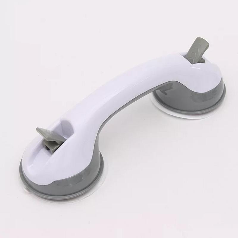 Suction Grab Bar with Textured Handle and Dual Suction Cups for Bathroom