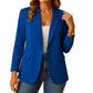 Womens Stretch Blazer with Notched Lapel and Single-Button Waist Closure, Machine Washable