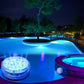 Color Changing Submersible Pool Light with 12-Color Remote and Automatic Modes