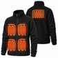 Heated Fleece Jacket with Five Carbon Fiber Zones and Power Bank Compatibility