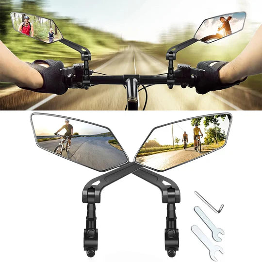 Bike Mirrors, HD Wide-Angle 360° Adjustable Handlebar Mirrors