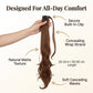 Ponytail Extension with Clip Attachment and Invisible Hairpins, Storage Bag Included