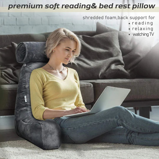 Ultra Plush Reading Bed Pillow with Arm and Back Support