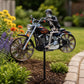 Motorrad-Windrad mit Skelett-Fahrer für Garten -    Zorenza