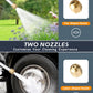 Garden Hose Spray Nozzle with Dual Brass Heads and Ball Valve Control