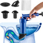 Air Pressure Drain Plunger with Four Suction Cups and Splash Guard