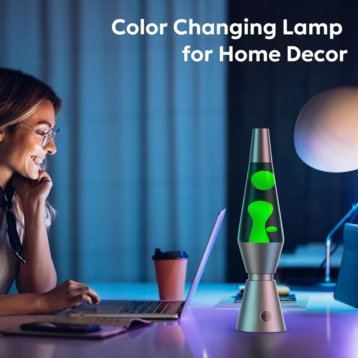 LED Lava Lamp with 17 Color Settings and Wireless Remote Control