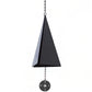 Triangular Wind Bell with Compass Windcatcher and Three Tone Design, 20 Inch