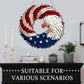 Eagle Wreath Patriotic Wooden Door Sign