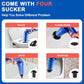 Air Pressure Drain Plunger with Four Suction Cups and Splash Guard