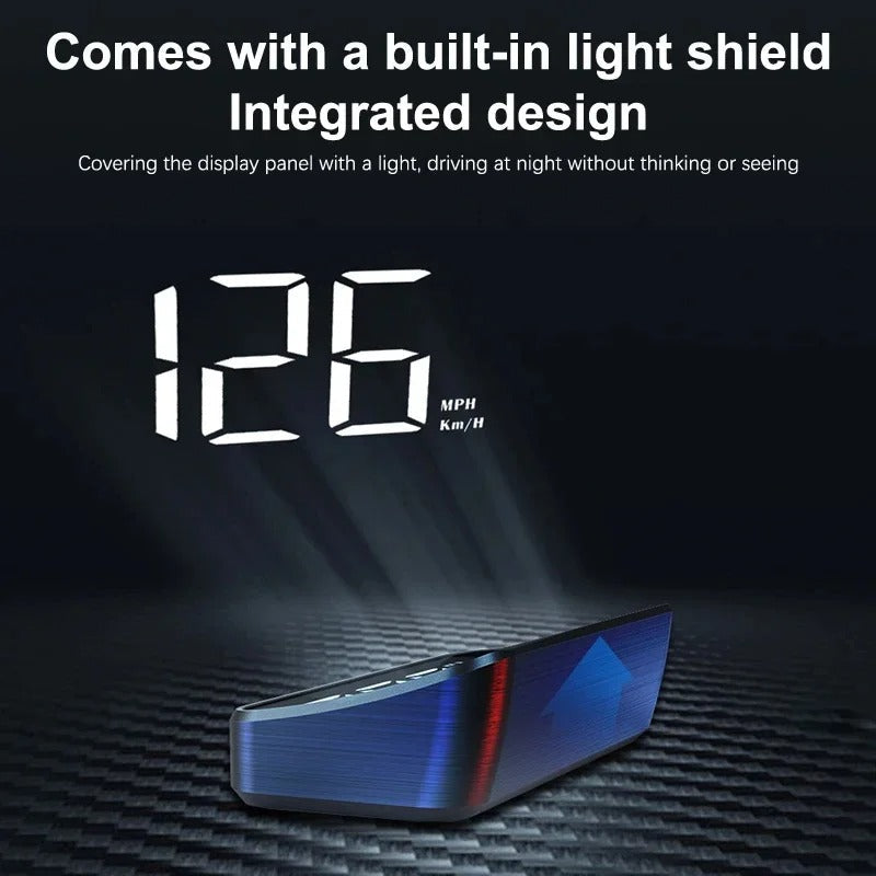 Windshield Speedometer with LED Projection Display and Auto Brightness Control