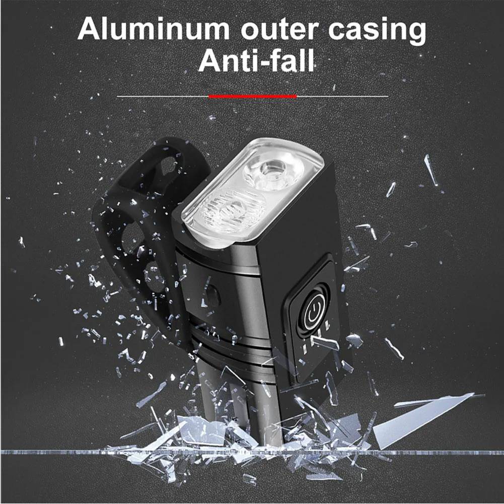 LED Bicycle Light Set with 1000 Lumen Headlight and Red Taillight, 6 Modes