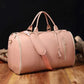 Foldable Carry On Travel Bag with Garment Hanging Zone and Rolling Wheels