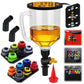 18-Piece Automotive Engine Oil Funnel Toolkit, 1.59QT/1.5L Car Maintenance Tools with 12 Adapters, Elbow Fitting, Arrow Screen, Magnetic Storage Hooks Tray, Tools for Mechanics, Car Stuff Compatible with GM, Ford, BMW, Audi, Land Rover allveramart