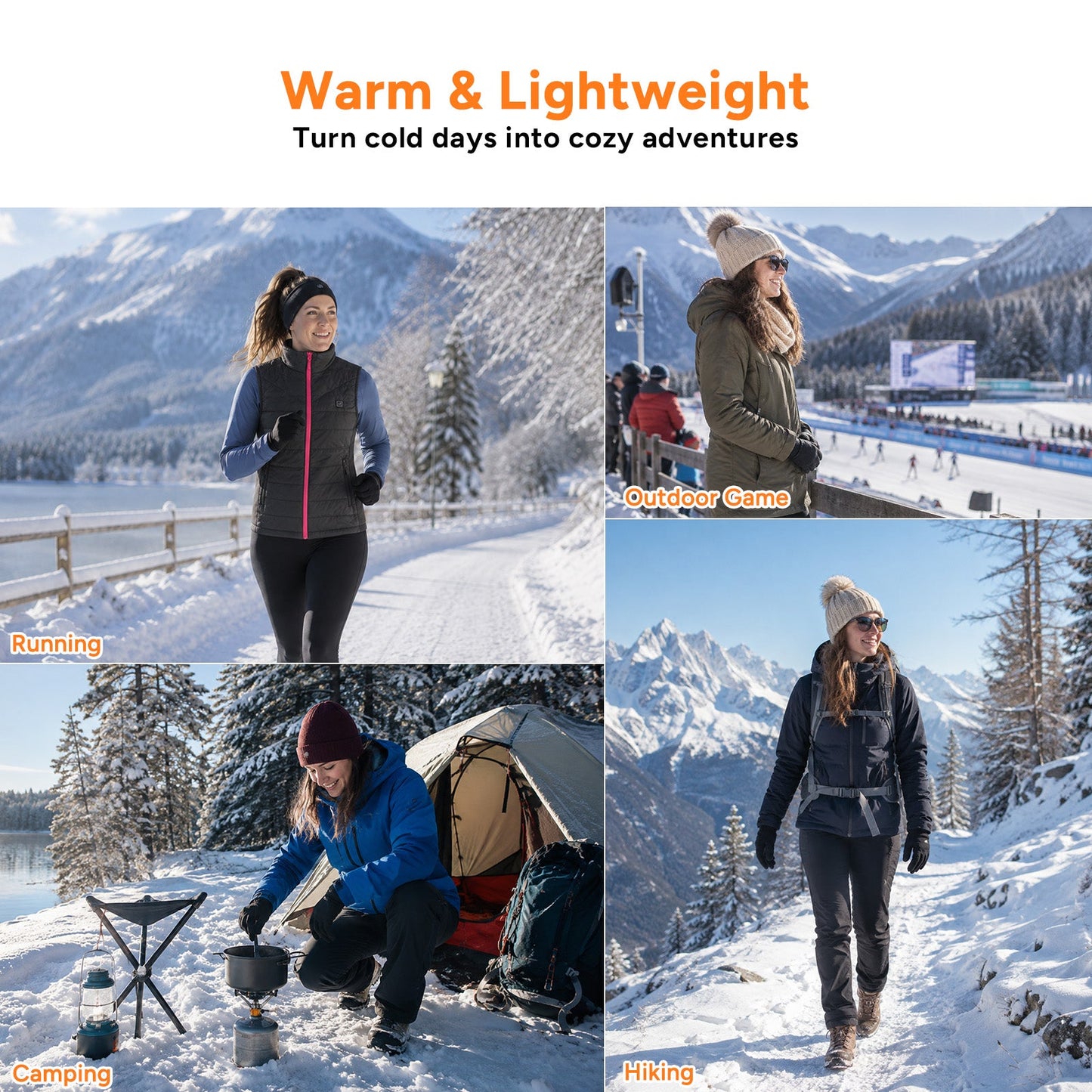 Heated Vest for Women with Six Zone Heat and Three Temperature Settings