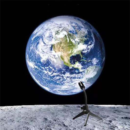 Celestial Projection Lamp with Dual Moon and Earth  Films