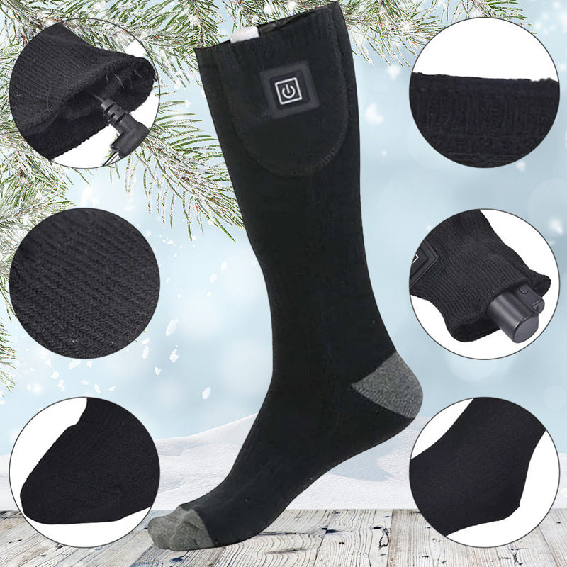 Rechargeable Heated Socks with Adjustable Temperature Settings and 8-Hour Battery Life