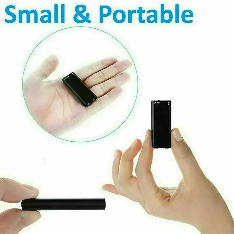 Voice Activated Audio Recorder with 8GB Storage and Magnetic Mount
