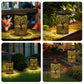 Wrought Iron Tree Solar Lamp, Outdoor Courtyard Hanging Light with Hollow Decorative Design for Garden and Patio Decor