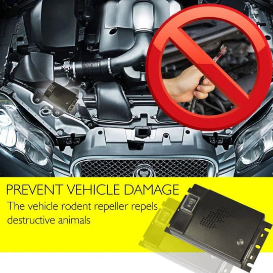 Ultrasonic Car Squirrel Repeller, Rodent Deterrent Device for Vehicle Protection