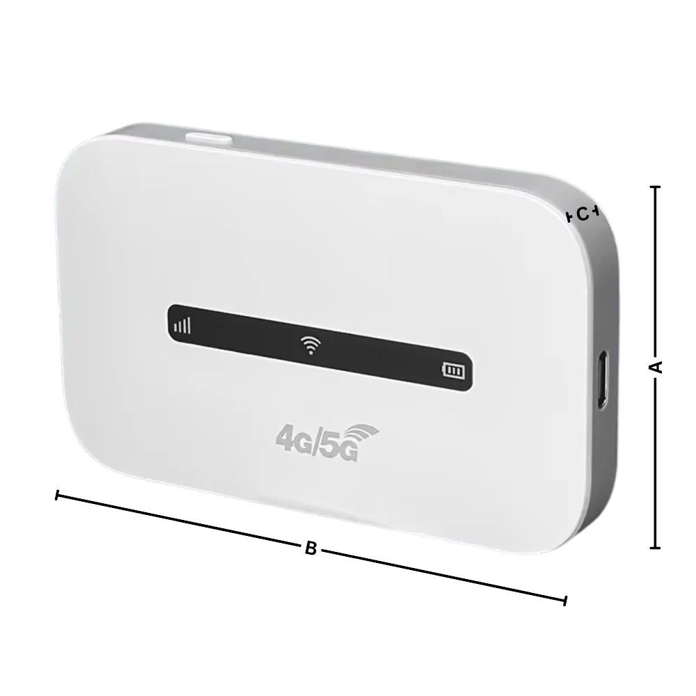 Portable Hotspot Device with 8-Hour Battery and Multi-Band Support for Travel