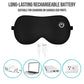 Heated Eye Mask with Rechargeable Battery and Gentle Vibration, Removable Silk Cover