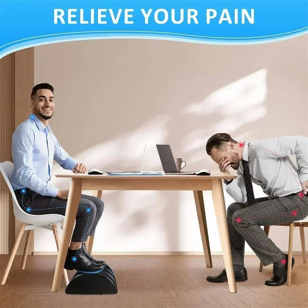 Memory Foam Foot Rest with Adjustable Height and Machine Washable Cover