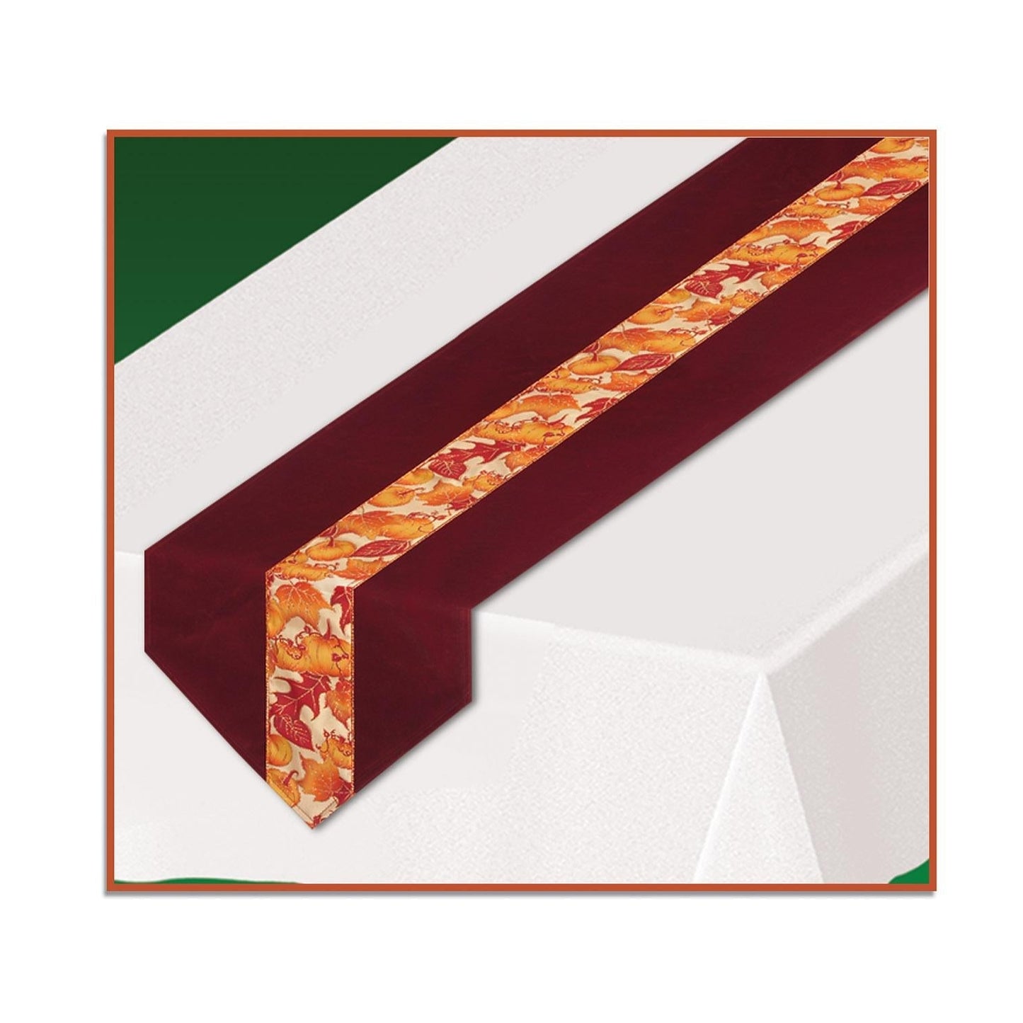 Thanksgiving Autumn Leaves Fabric Table Runner - Bulk 6 Pack