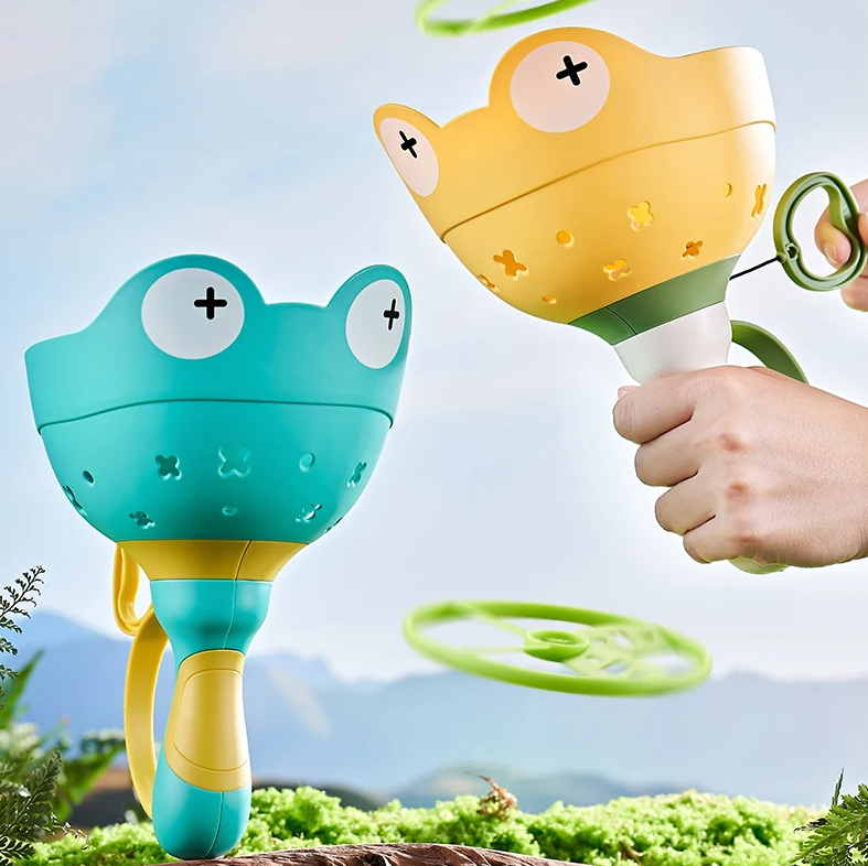 Pull String Propeller Launcher with Six Colorful Propellers
