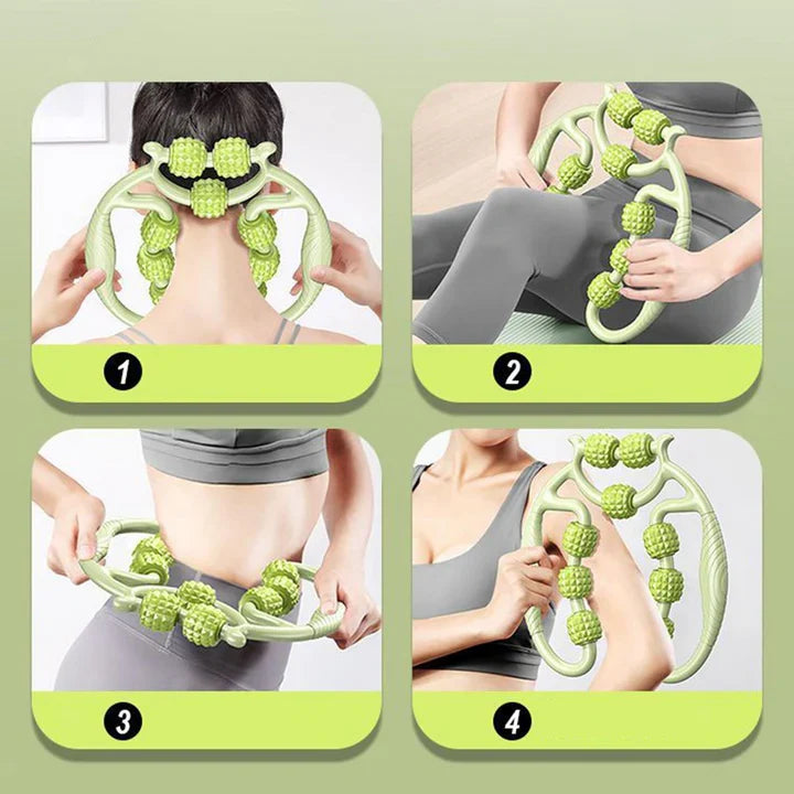 Leg Compression Massager with Twelve Massage Points and Adjustable Straps for Calves to Thighs