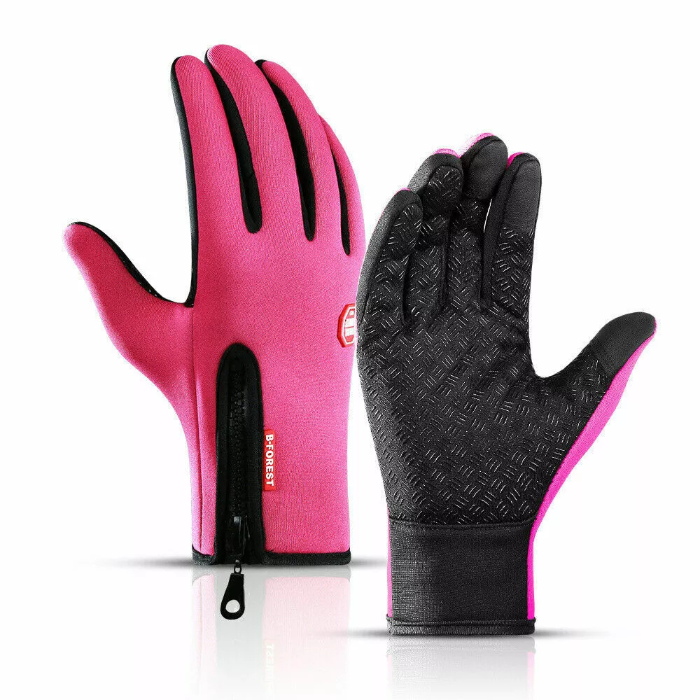 Touchscreen Winter Gloves with Waterproof Shell and Insulated Thermal Lining, Silicone Grip Palms