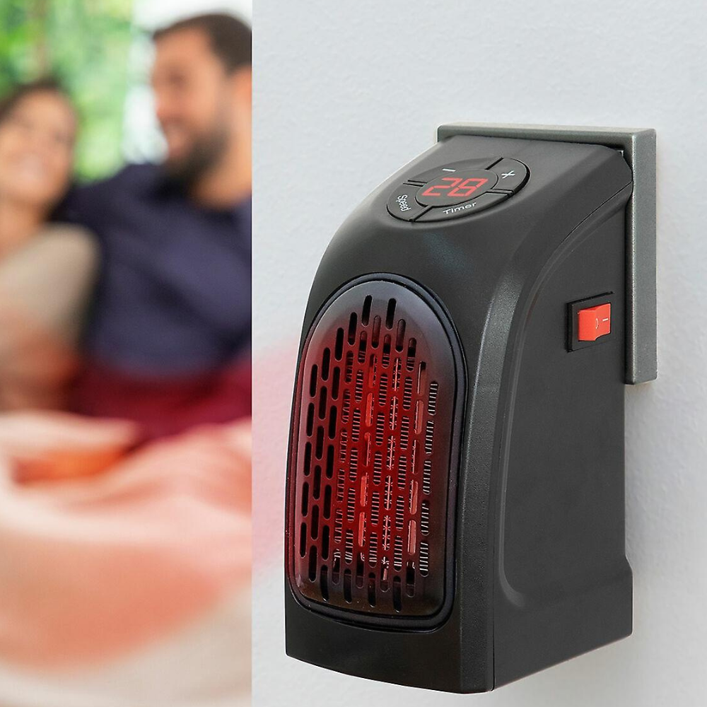 Ceramic Convection Heater with Dual Speed Control and 12-Hour Timer, Wall Mount