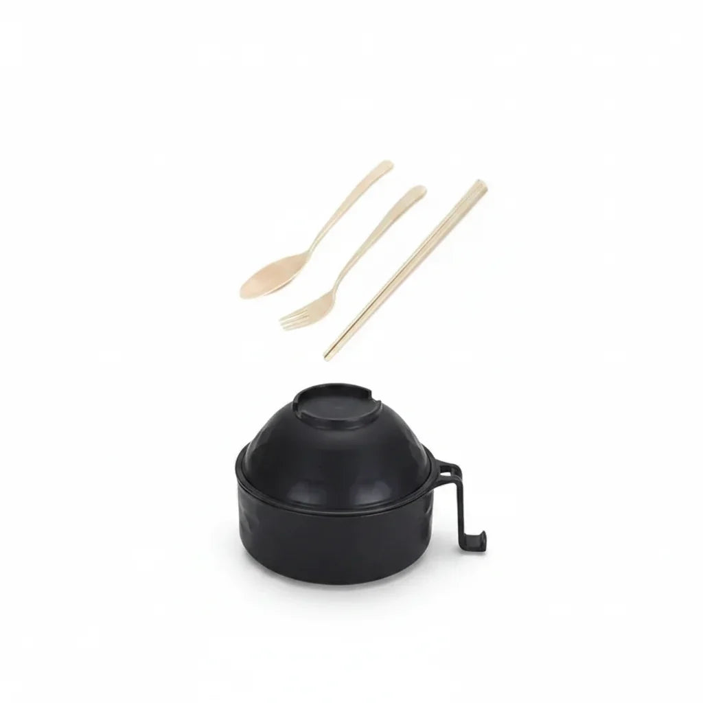 6PC/Set Microwave Ramen Bowl Set, Ramen Noodle Cooker with Lid & Handle,Perfect for Home, Office, Dorm, or College Tableware allveramart