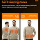 Heated Fleece Jacket with Five Carbon Fiber Zones and Power Bank Compatibility