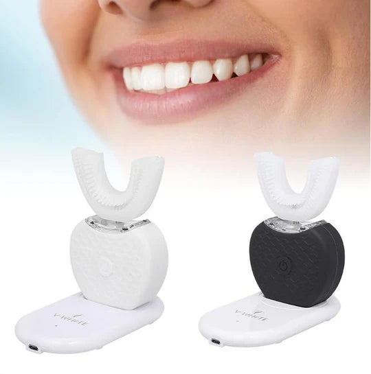 Ultrasonic Electric Toothbrush, U-Shaped Blue Light Cleaner