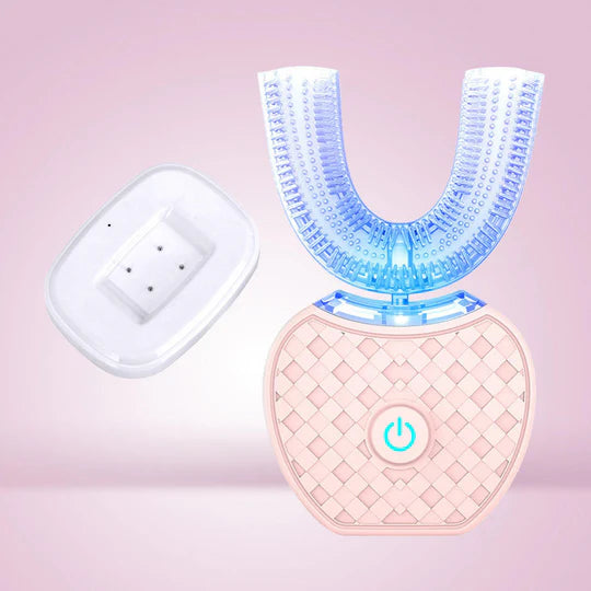 Ultrasonic Electric Toothbrush, U-Shaped Blue Light Cleaner